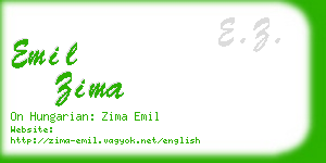 emil zima business card